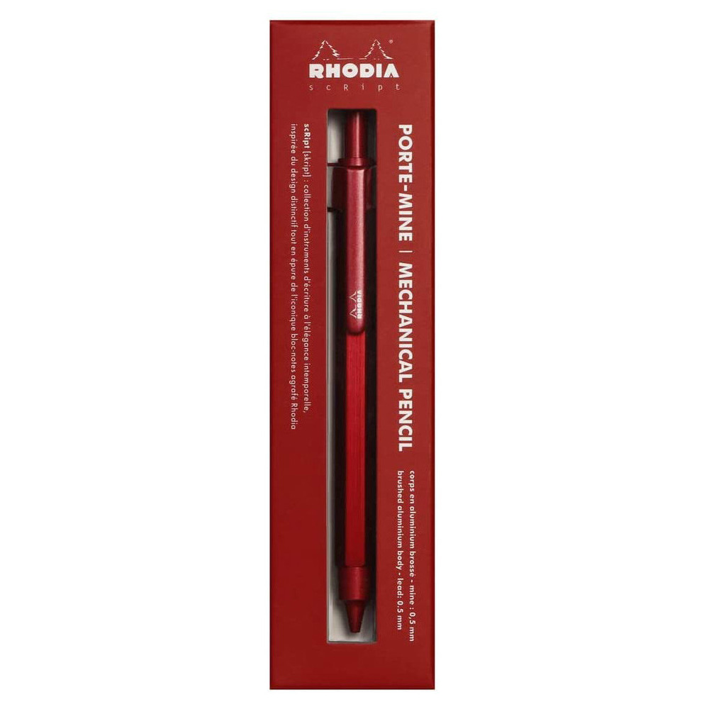 Ołówek automatyczny scRipt - Rhodia - czerwony, 0,5 mm