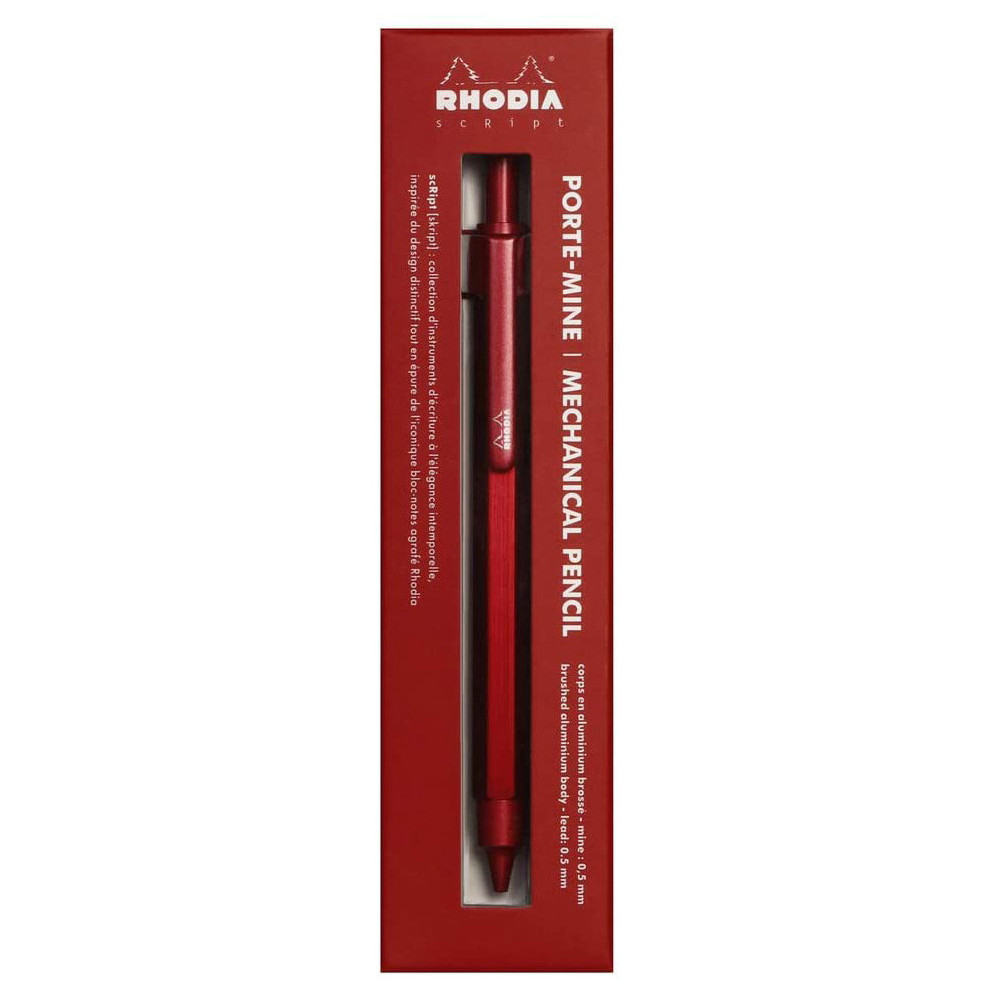 Ołówek automatyczny scRipt - Rhodia - Red