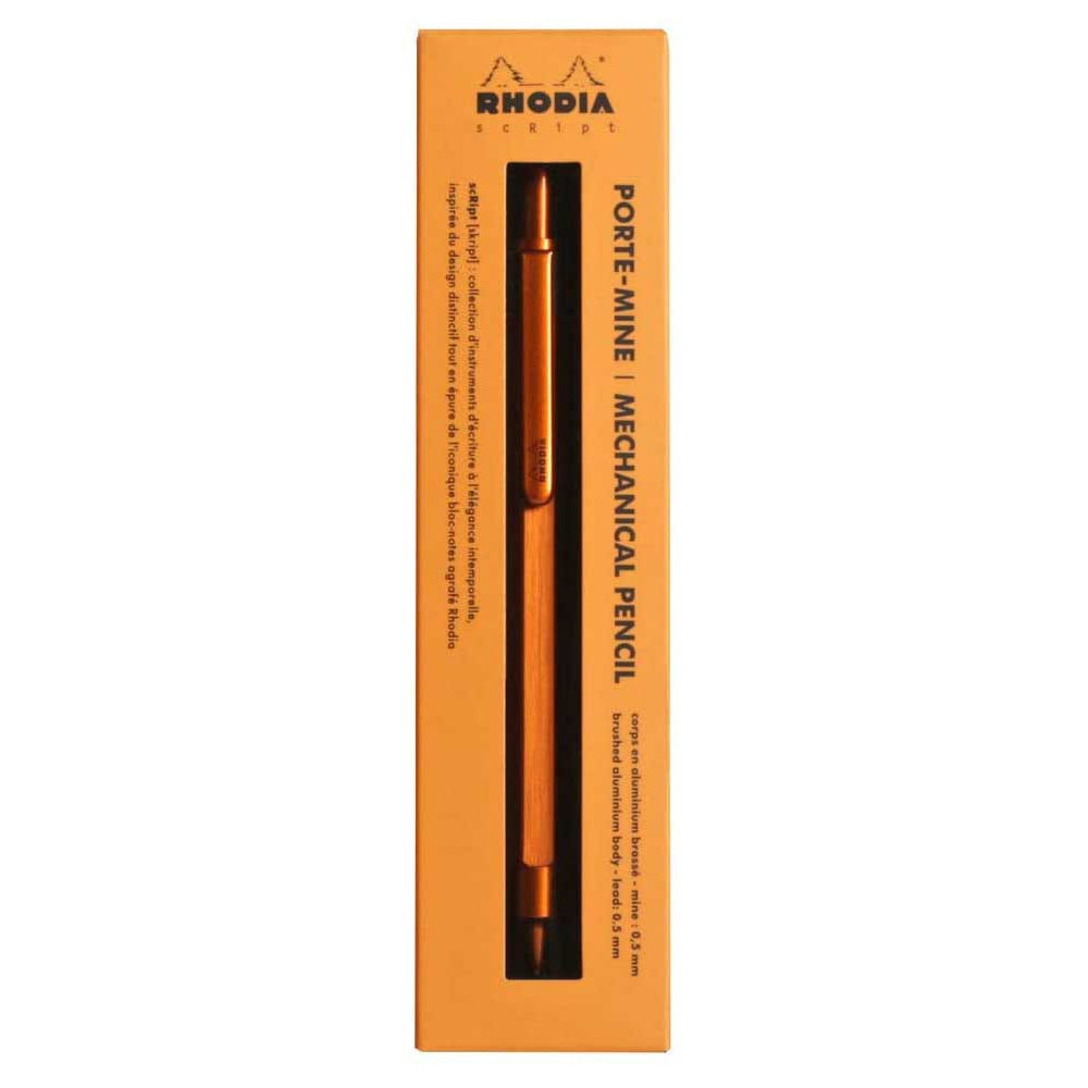 Mechanical pencil scRipt - Rhodia - orange, 0,5 mm