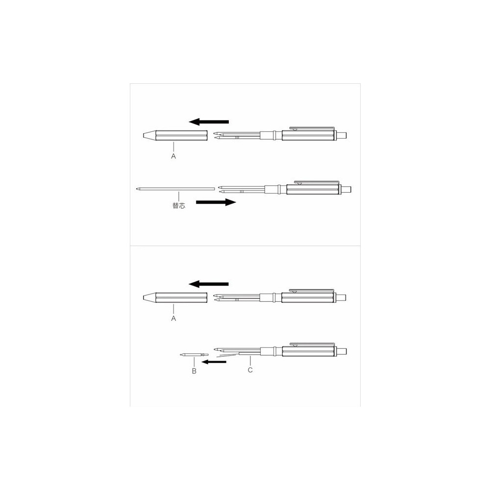 Multipen scRipt 3in1, 2 ballpoint pens + 1 pencil - Rhodia - orange, 0,5 mm