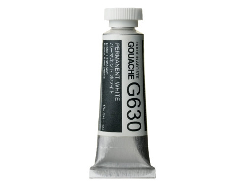 Gwasz Artists’ Gouache - Holbein - Permanent White, 15 ml