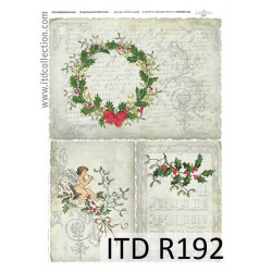Papier do decoupage A4 - ITD Collection - ryżowy, R192