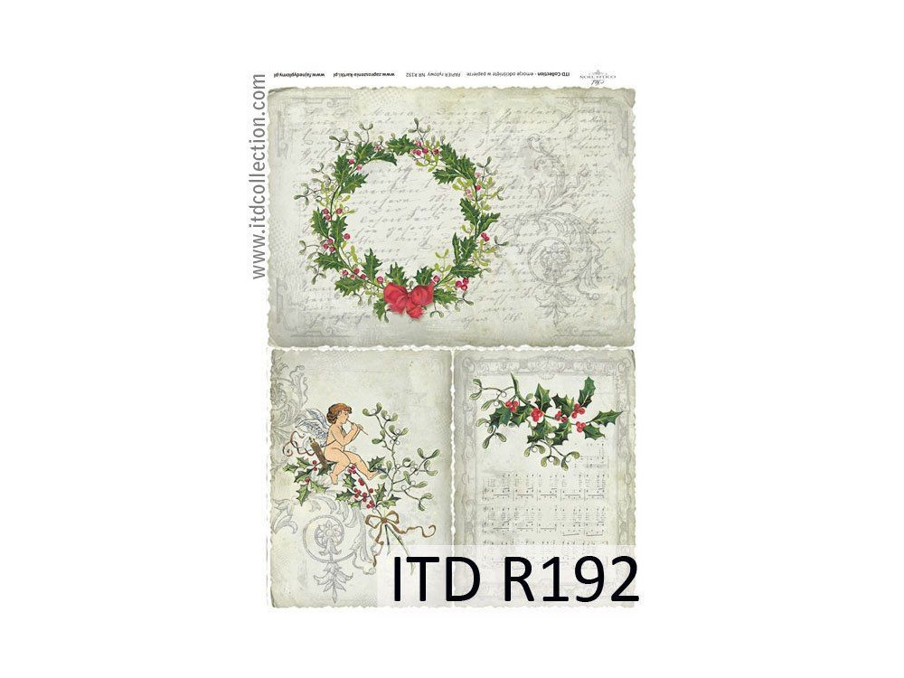 Decoupage paper A4 - ITD Collection - rice, R192