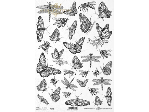 Papier do decoupage A4 - ITD Collection - ryżowy, R1886