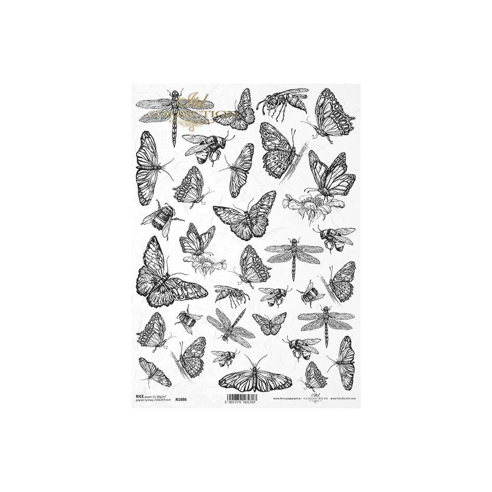 Decoupage rice paper A4 - ITD Collection - R1886