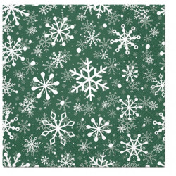 Serwetki ozdobne, Christmas Snowflakes - Paw - zielone, 20 szt.