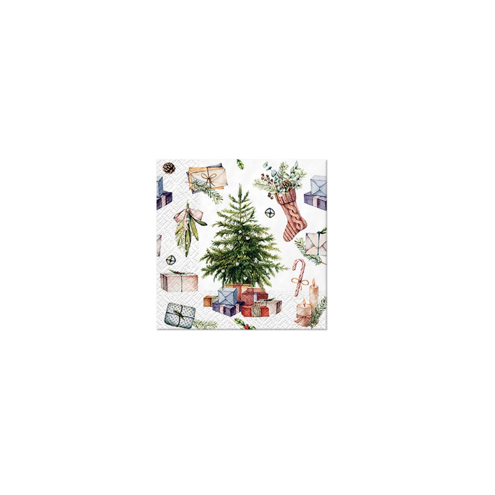Decorative napkins - Paw - Christmas at Home, 20 pcs