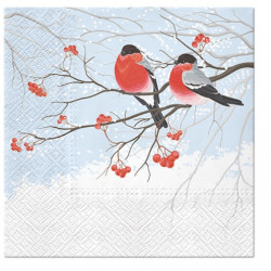 Decorative napkins - Paw - Bullfinches, 20 pcs