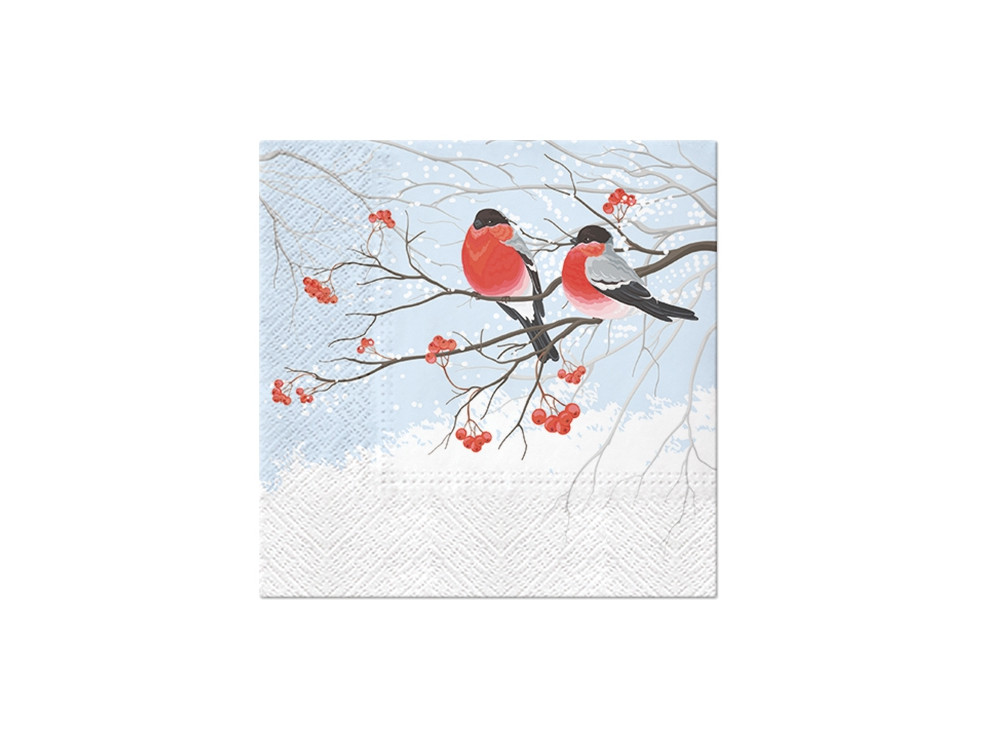 Decorative napkins - Paw - Bullfinches, 20 pcs