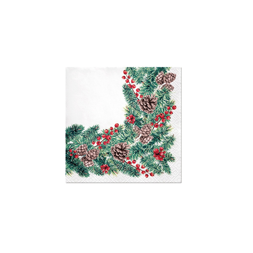 Decorative napkins - Paw - Winter Branches, 20 pcs