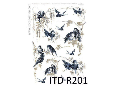 Papier do decoupage A4 - ITD Collection - ryżowy, R201