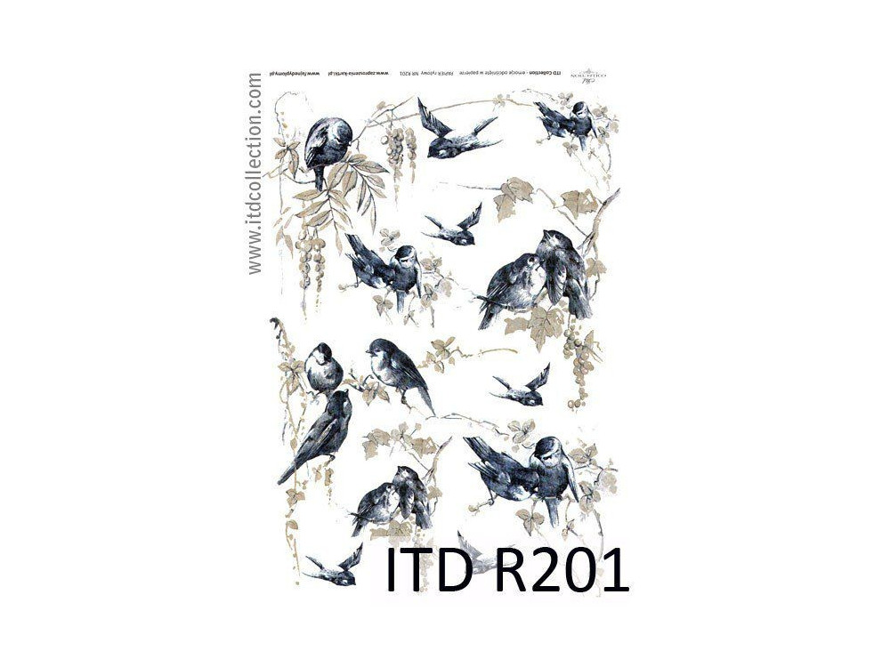 Decoupage paper A4 - ITD Collection - rice, R201
