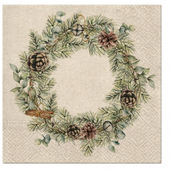 Decorative We Care napkins - Paw - Christmas Garland, 20 pcs