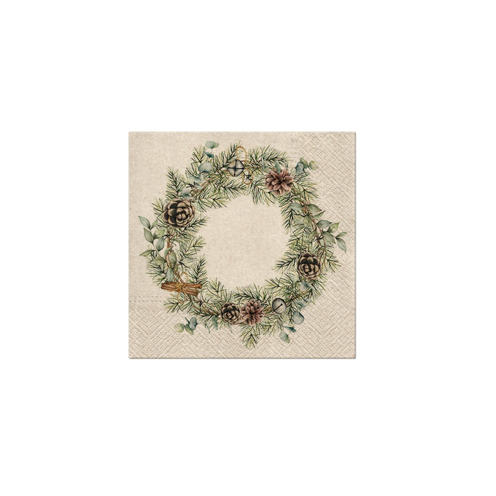 Decorative We Care napkins - Paw - Christmas Garland, 20 pcs