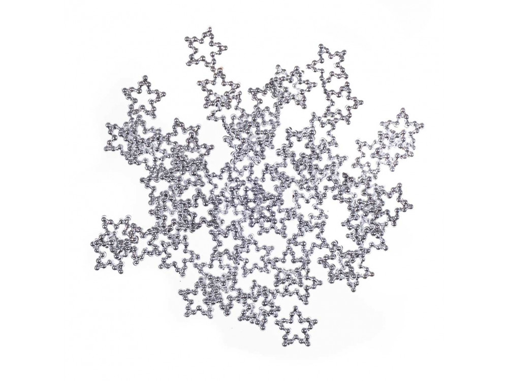 Decorative confetti Stars - DpCraft - silver, 60 pcs