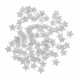 Stars with glitter - DpCraft - white, 96 pcs