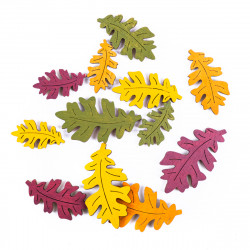Wooden oak leaves - DpCraft - 4 colors, 12 pcs