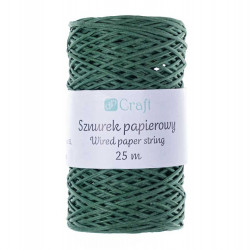 Wired paper string - DpCraft - green, 25 m