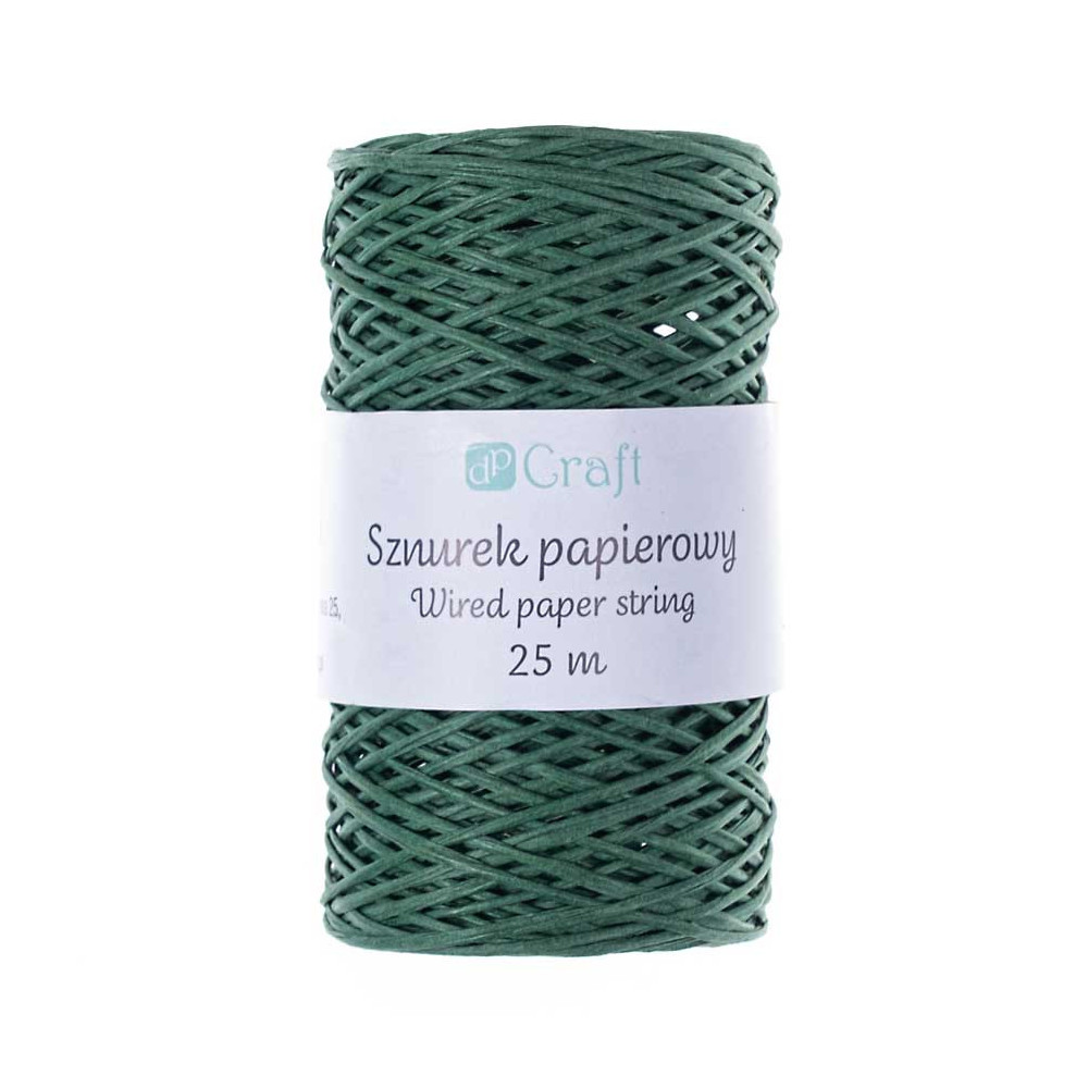 Wired paper string - DpCraft - green, 25 m