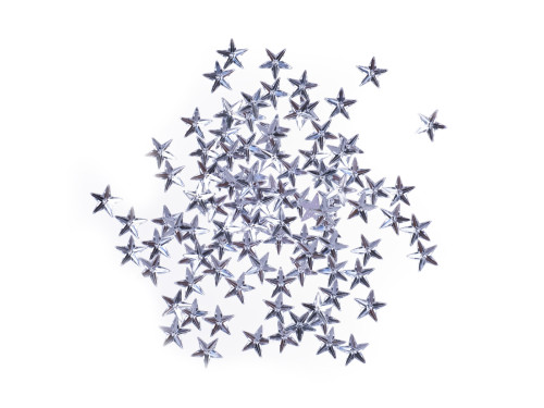 Decorative star stones - DpCraft - silver, 100 pcs