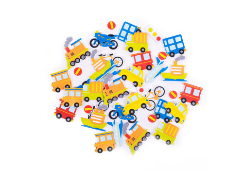 Foam stickers - DpCraft - Vehicles, 32 pcs