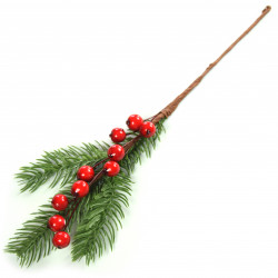 Christmas twig with rowan - 30 cm