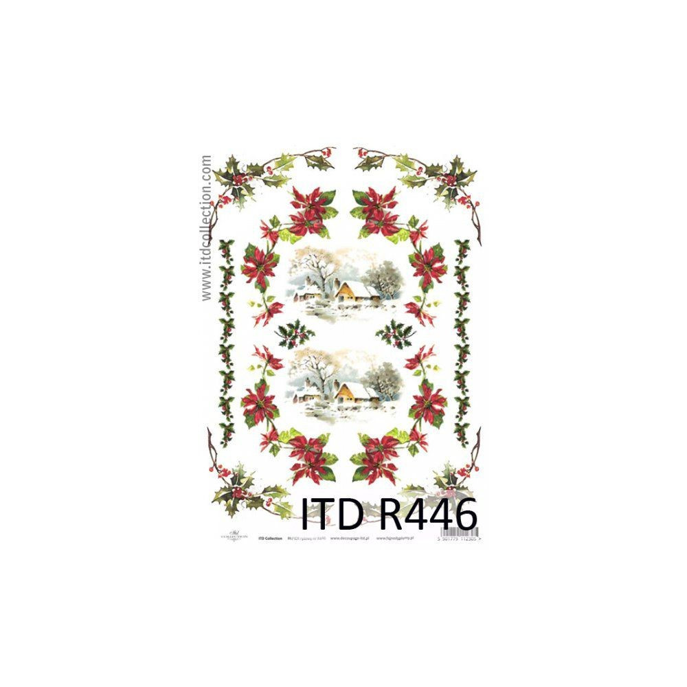 Papier do decoupage A4 - ITD Collection - ryżowy, R446
