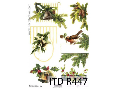 Decoupage paper A4 - ITD Collection - rice, R447