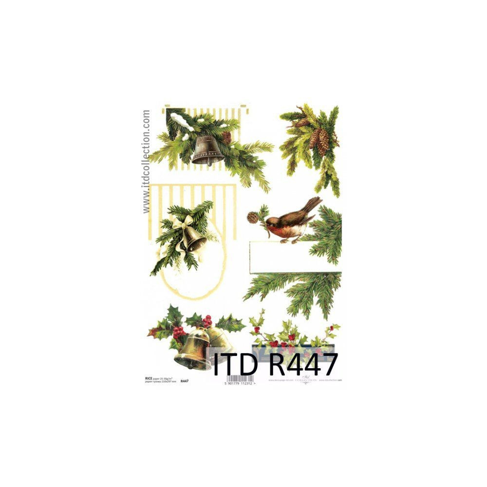 Decoupage paper A4 - ITD Collection - rice, R447