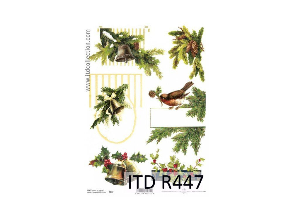 Decoupage paper A4 - ITD Collection - rice, R447