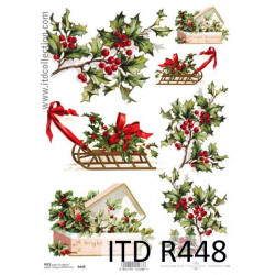 Papier do decoupage A4 - ITD Collection - ryżowy, R448