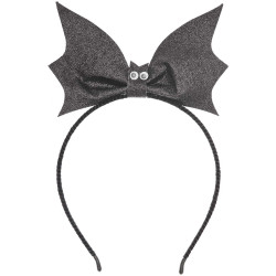 Bat headband for Halloween - Rico Design - black, 15 x 22 cm
