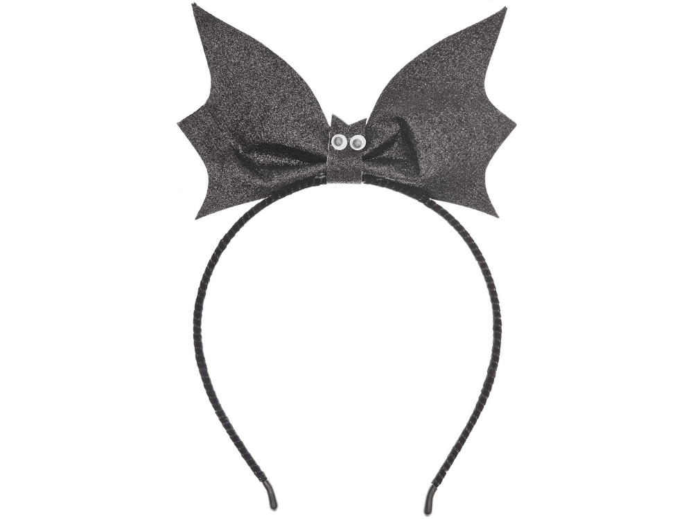 Bat headband for Halloween - Rico Design - black, 15 x 22 cm