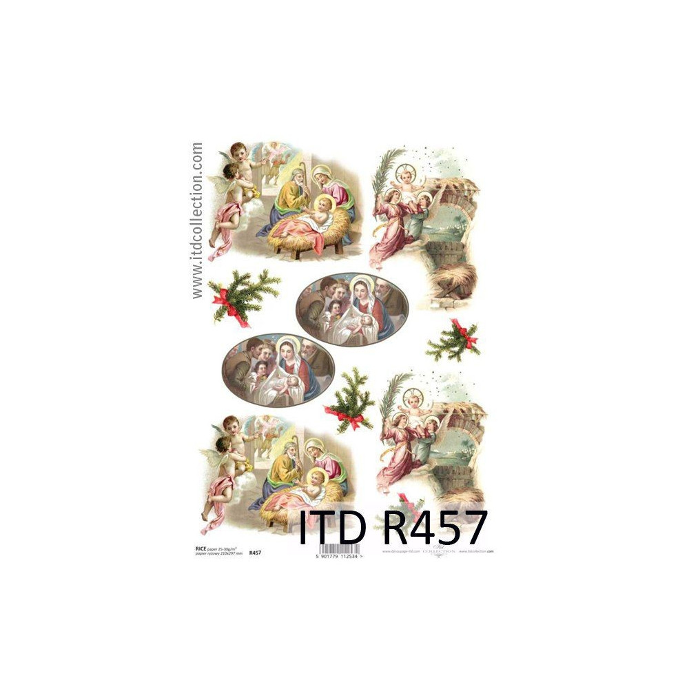 Decoupage paper A4 - ITD Collection - rice, R457