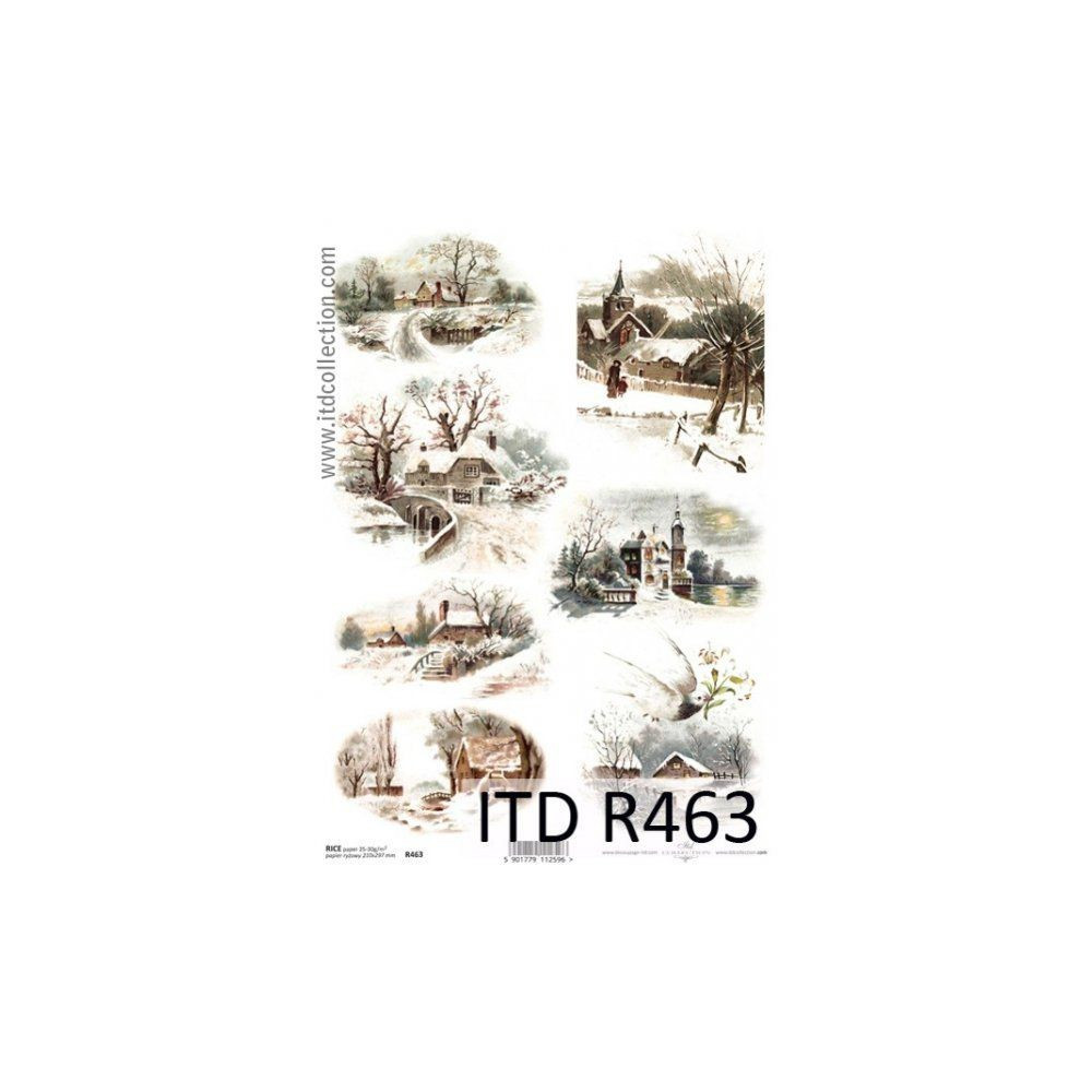 Papier do decoupage A4 - ITD Collection - ryżowy, R463