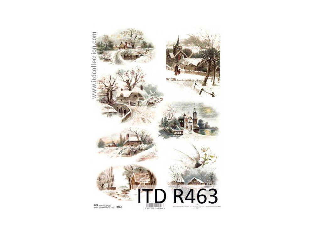 Decoupage paper A4 - ITD Collection - rice, R463