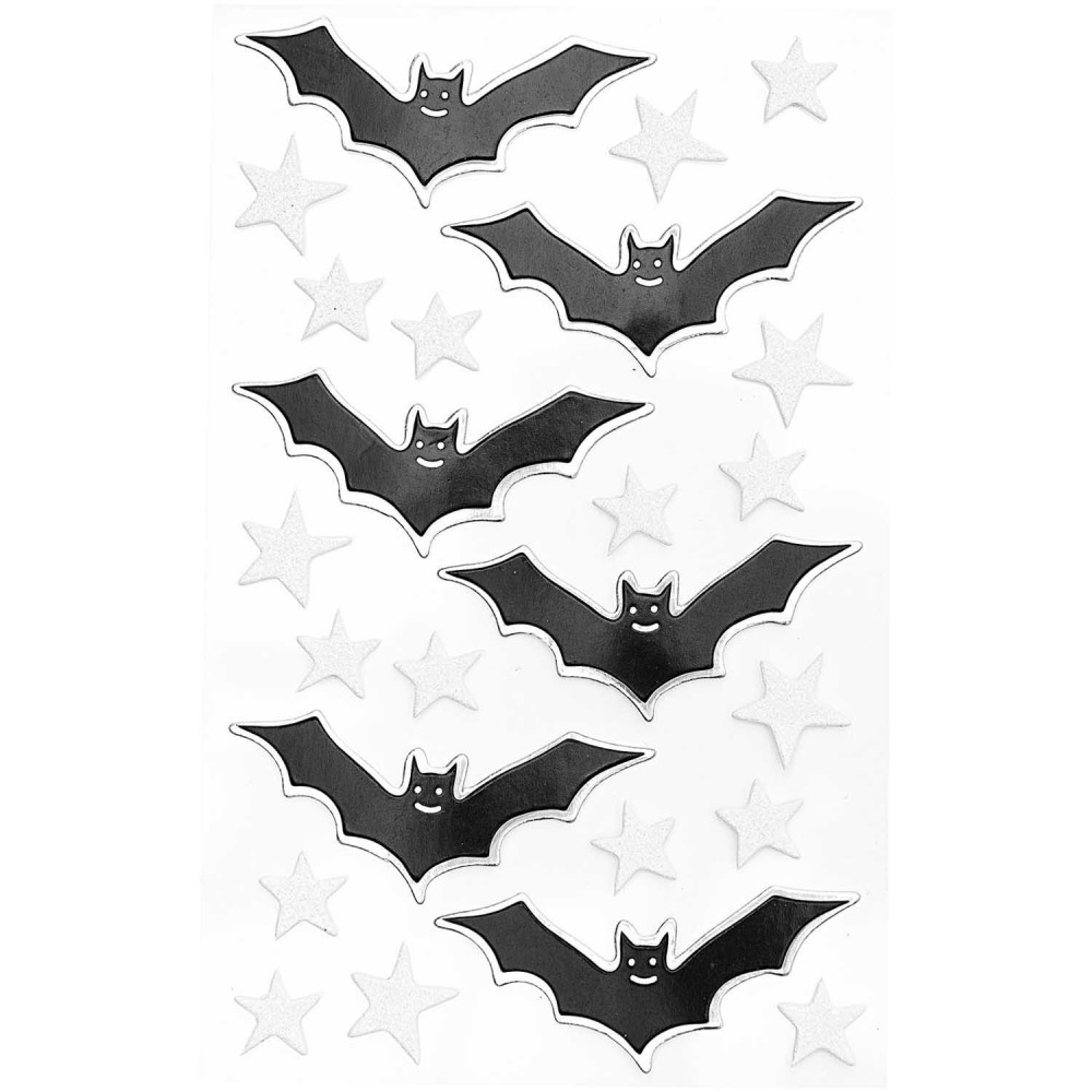 Halloween stickers 3D - Paper Poetry - Bats, 24 pcs