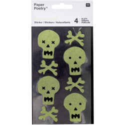 Halloween Washi stickers - Paper Poetry - Skulls, 32 pcs