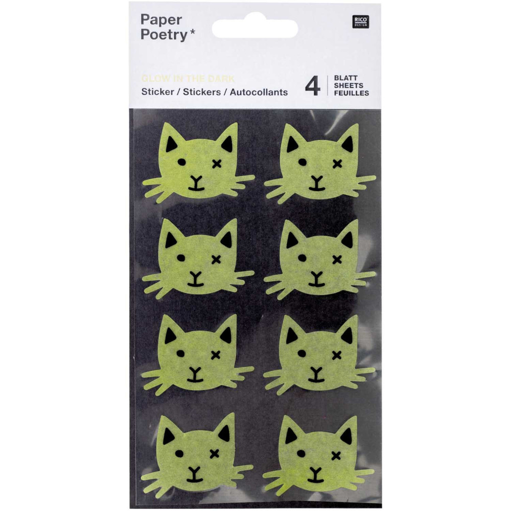 Halloween Washi stickers - Paper Poetry - Cats, 32 pcs