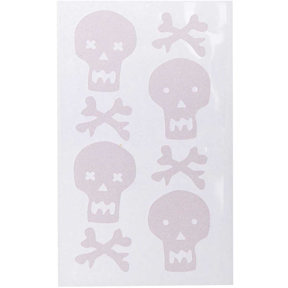 Halloween Glitter stickers - Paper Poetry - Skulls, 8 pcs
