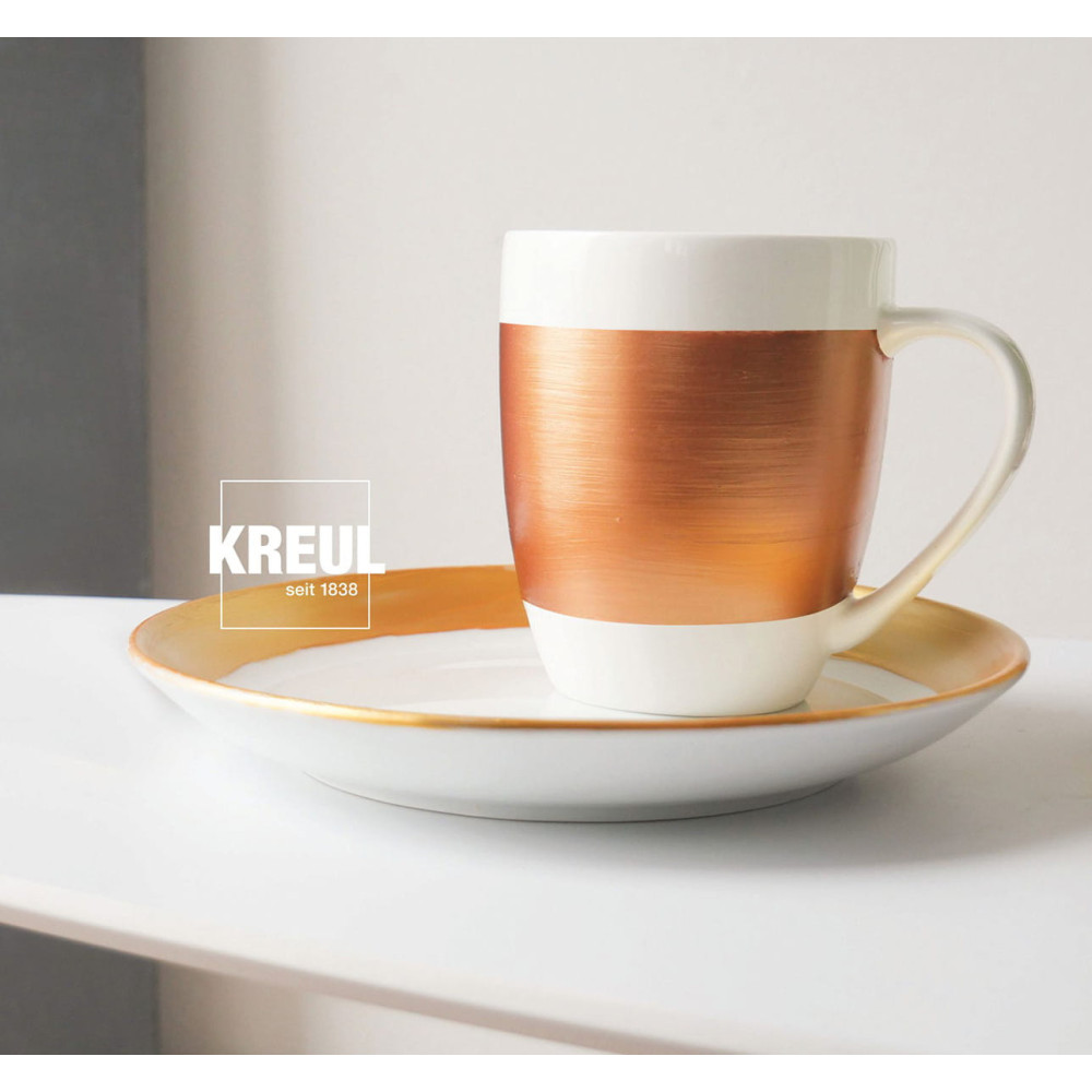 Zestaw farb do szkła i porcelany - Kreul - Metallic, 6 kolorów x 20 ml