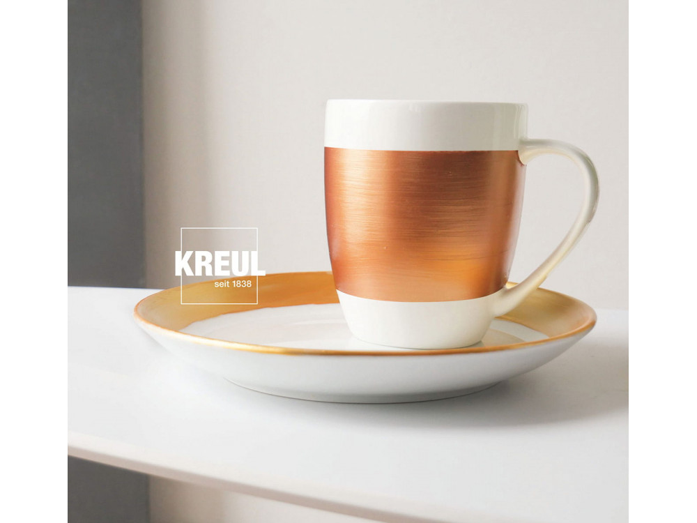 Zestaw farb do szkła i porcelany - Kreul - Metallic, 6 kolorów x 20 ml