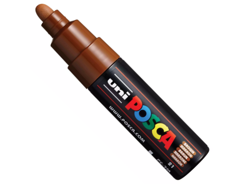 Marker Posca PC-7M - Uni - brązowy, brown