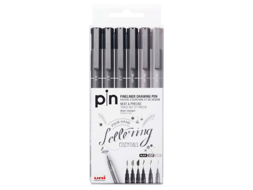 Set of Fineliner Pin 200 Drawing Pen - Uni - 6 pcs