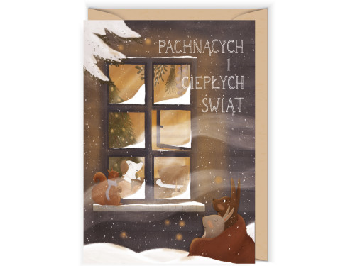 Kartka okolicznościowa - Cudowianki - Pachnące święta, 12 x 17 cm