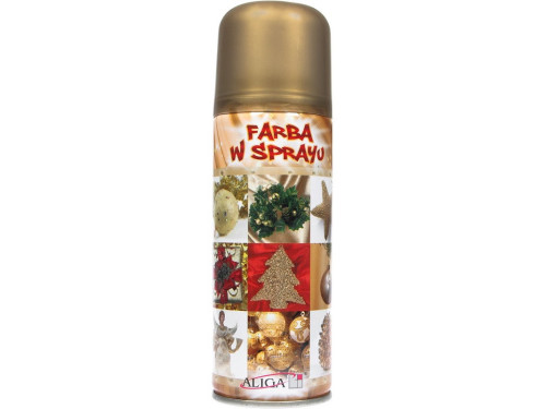 Farba ozdobna w sprayu - złota, 250 ml