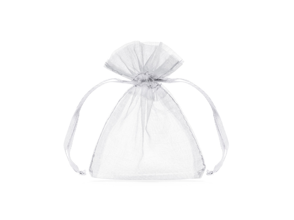 Organza pouches - white, 10 cm, 10 pcs