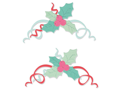 Wykrojnik Thinlits - Sizzix - Boughs of Holly, 11 szt.