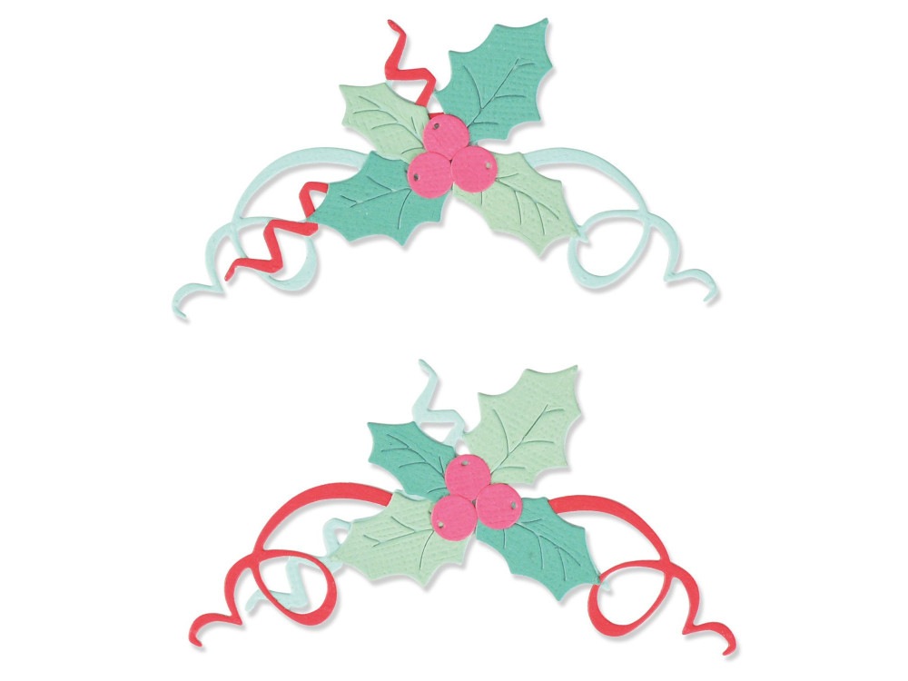 Wykrojnik Thinlits - Sizzix - Boughs of Holly, 11 szt.