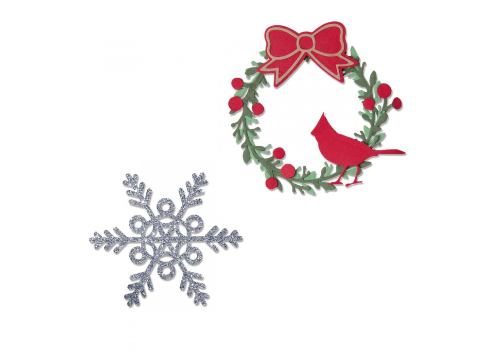 Thinlits cutting die - Sizzix - Wreath & Snowflake